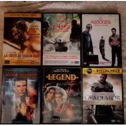 Ridley Scott Pack 6 Films 7 DVD Blade runner 1492 Christophe Colomb La chute du faucon noir Les associés Legend Gladiator