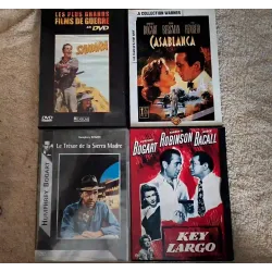 Humphrey Bogart Pack 4 Films DVD VF Le trésor de la Sierra Madre Casablanca
Key Largo Sahara