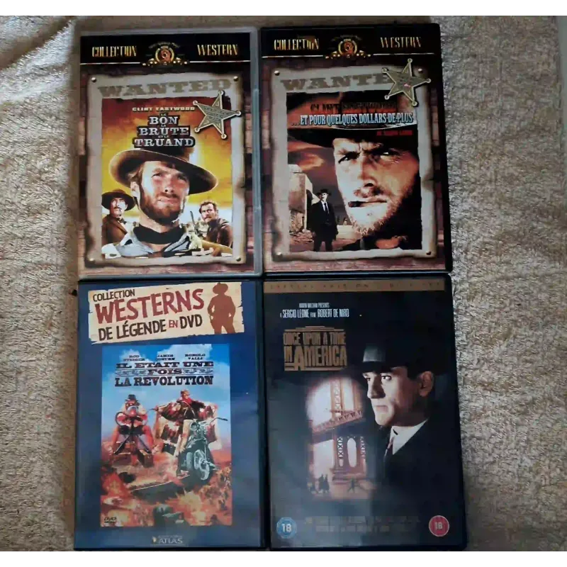 Sergio Leone Pack 4 Films 5 DVD VF Il était une fois la Révolution Il était une fois en Amérique Le bon la brute le truand