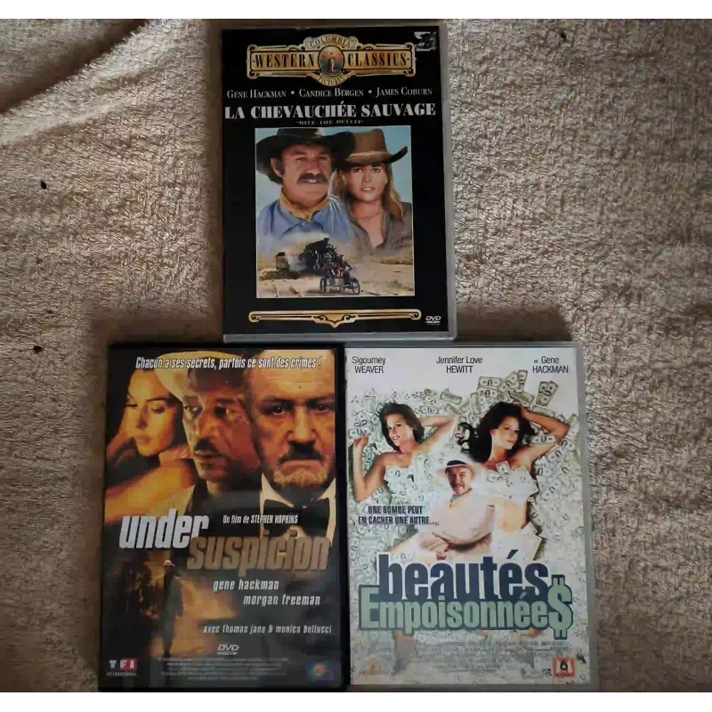 Gene Hackman Pack 3 Films DVD La chevauchée sauvage Beauté empoisonnées suspicion