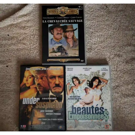 Gene Hackman Pack 3 Films DVD La chevauchée sauvage Beauté empoisonnées suspicion