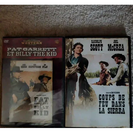 Sam Peckinpah Pack 2 Films DVD VF Pat Garrett et Billy the Kid Coups de feu dans la sierra