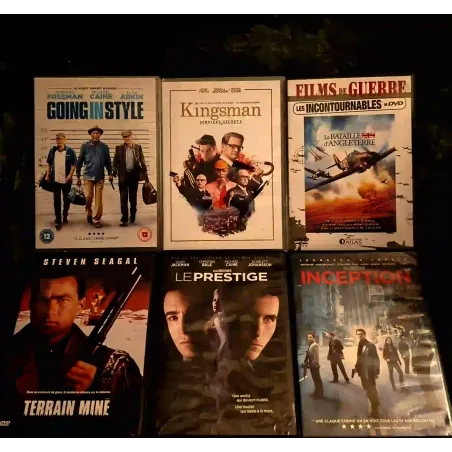 Michael Caine Pack 6 Films DVD VF Le prestige Kingsman services secrets Inception Terrain miné