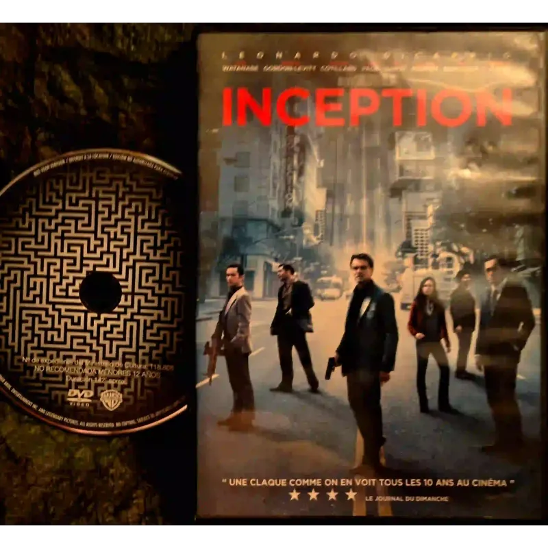 Inception - Nolan DiCaprio Berenger Caine Hardy Cotillard Film DVD VF 2010