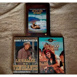 Burt Lancaster Pack 3 Films DVD VF Bronco Apache Tant qu'il y aura des hommes La vallée de la vengeance