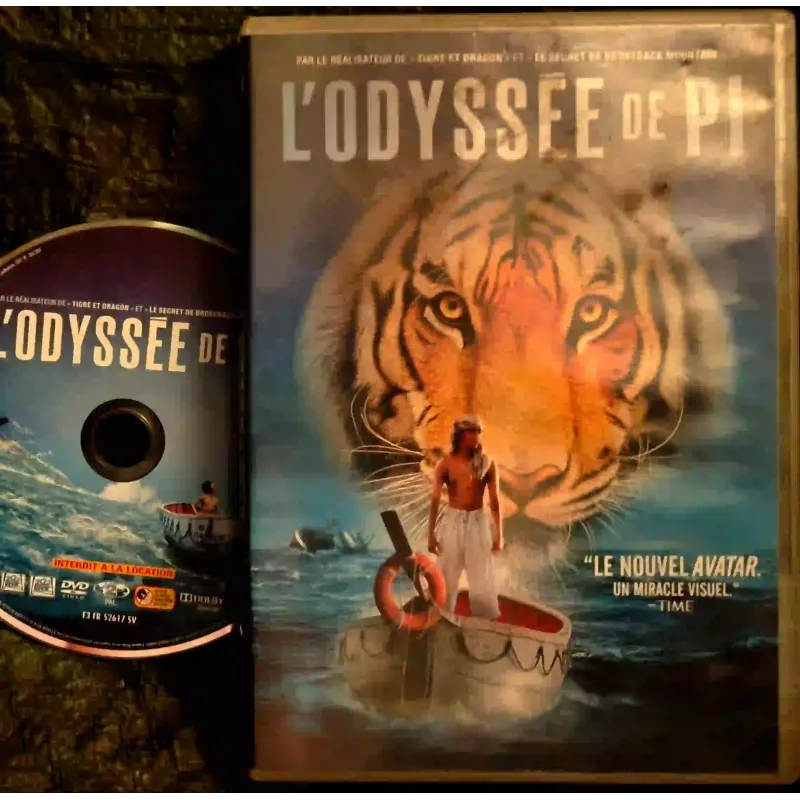 L'odyssée de Pi - Ang Lee Suraj Sharma Depardieu Film DVD VF 2012