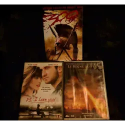 Gerard Butler Pack 3 Films DVD VF Le règne du feu 300 P.S. I love you