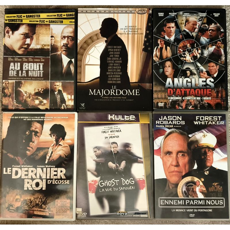 Forest Whitaker Pack 6 Films DVD VF Ghost dogs la voie du samouraï
Le majordome Le dernier roi d’Écosse