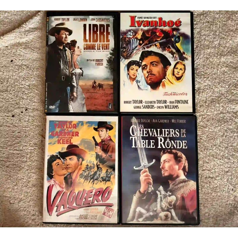Robert Taylor Pack 4 Films DVD VF Les chevaliers de la table ronde
Libre comme le vent Vaquero Ivanhoé