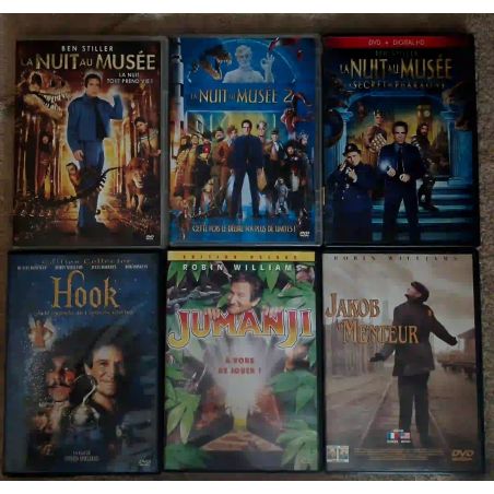 Robin Williams Pack 6 Films DVD VF Hook la revanche du capitaine crochet Jumanji Jakob le menteur