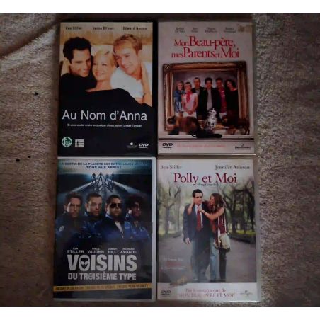 Ben Stiller Pack 4 Films DVD VF Polly et moi Voisins du troisième type Mon beau-père mes parents et moi
