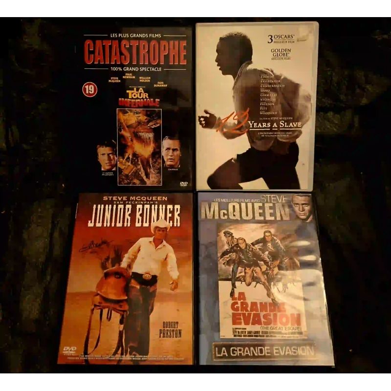 Steve McQueen Pack 4 Films DVD VF La grande évasion Junior Bonner le dernier  BAgarreur