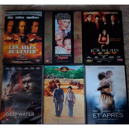 John Malkovich Pack 6 Films DVD VF Deepwater Les ailes de l'enger Les joueurs Des souris et des hommes