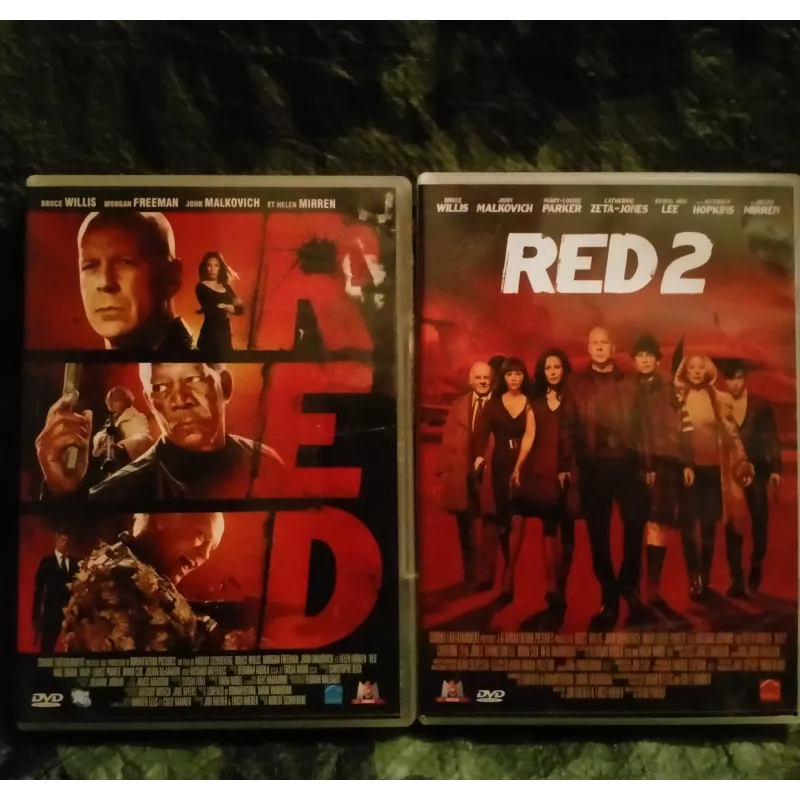 DVD Red 1 et 2 - Pack 2 Films Willis Malkovich Freeman