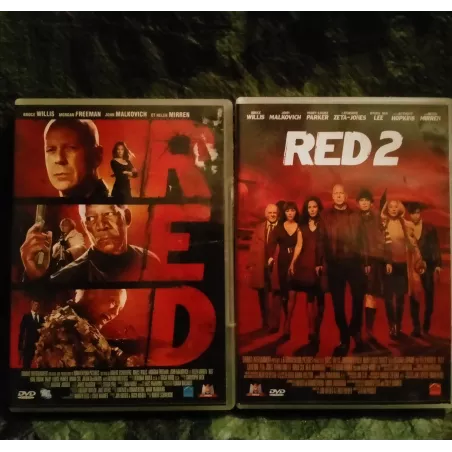 DVD Red 1 et 2 - Pack 2 Films Willis Malkovich Freeman