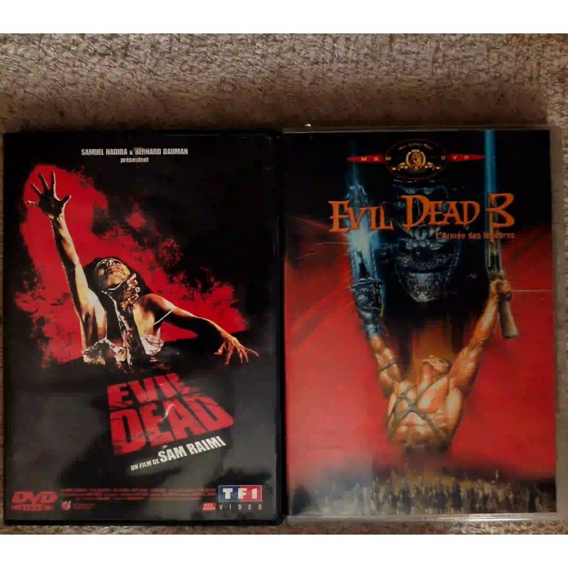 Evil Dead 1 et 3 - Pack 2 Films DVD VF Sam Raimi Campbell
