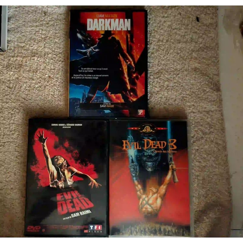 Sam Raimi Pack 3 Films DVD VF Evil Dead Evil dead 3 L'armée des ténèbres Darkman