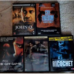 Denzel Washington Pack 5 Films DVD VF John Q. Cry freedom Ricochet Training day He got game