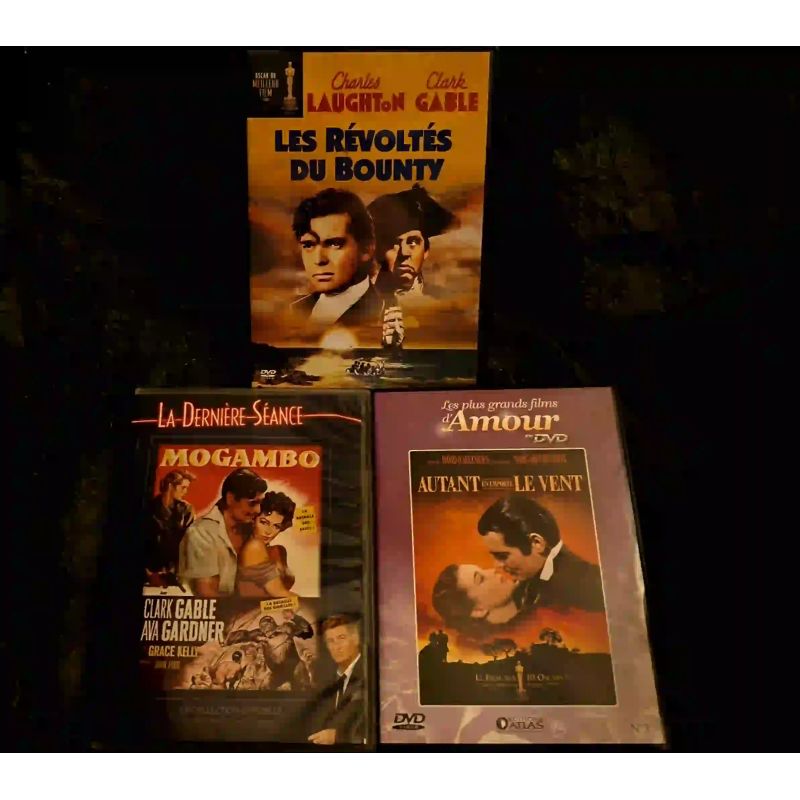 Clark Gable Pack 3 Films DVD VF Autant en emporte le vent
Les révoltés du bounty Mogambo