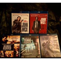 Keanu Reeves Pack 5 Films Blu-ray VF Matrix Le jour où la Terre s'arrêta au bout de la nuit John Wick 1 et 2