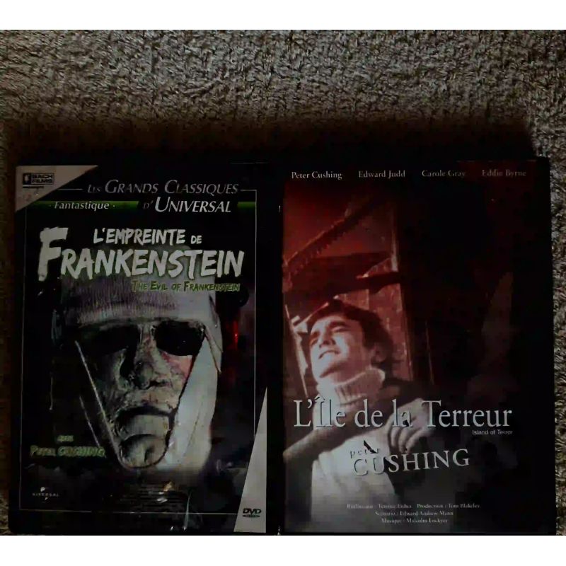 Peter Cushing Pack 2 Films DVD VF L'empreinte de Frankenstein L'ile de la terreur