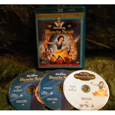 Blanche-Neige et les sept nains - David Hand  Film 2 Blu-ray + 1 DVD Walt Disney 1937