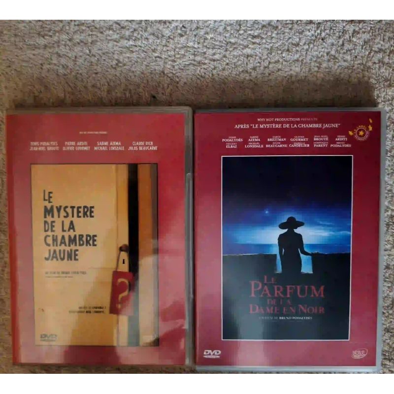 Le mystère de la chambre jaune + Le parfum de la dame en noir -Pack 2 Films DVD VF Podalydès