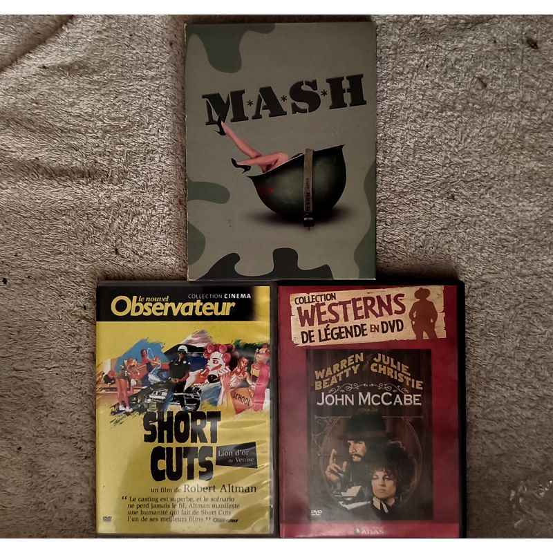 Robert Altman Pack 3 Films 4 DVD VF Short cuts Mash John McCabe