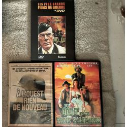 Ernest Borgnine Pack 3 Films DVD VF Un colt pour trois salopards A l'ouest rien de nouveau Les 12 Salopards