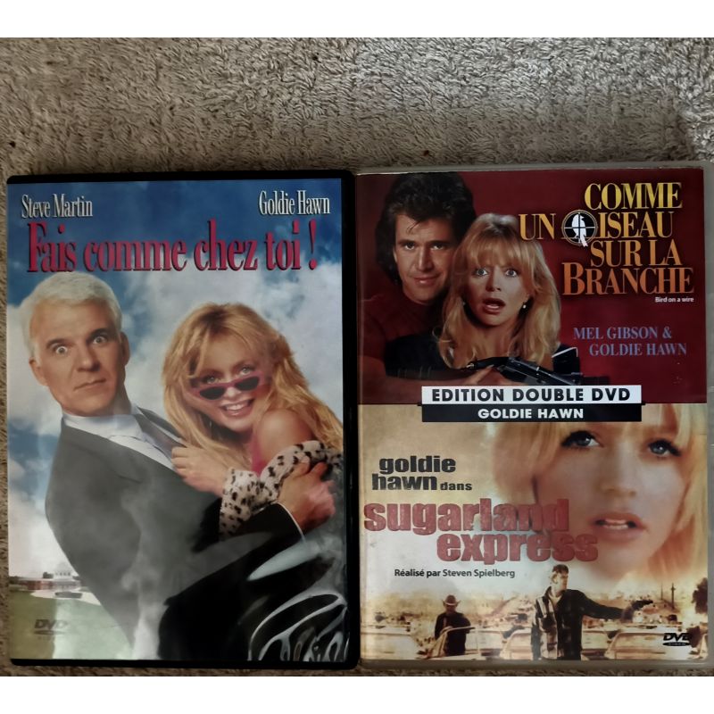 Goldie Hawn Pack 3 Films DVD VF Comme un oiseau sur la branche + Sugarland express Fais comme chez toi