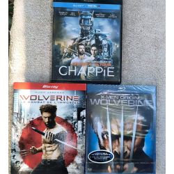 Hugh Jackman Pack 3 Films Blu-ray VF X-men Origins Wolverine le combat de l'immortel Chappie