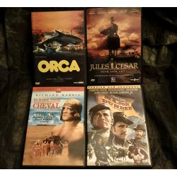Richard Harris Pack 4 Films DVD VF Jules César Orca Major Dundee Un homme nommé cheval