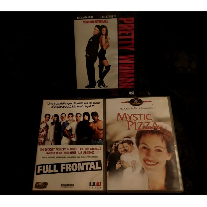 Julia Roberts Pack 3 Films DVD VF Mystic pizza Pretty woman Full frontal