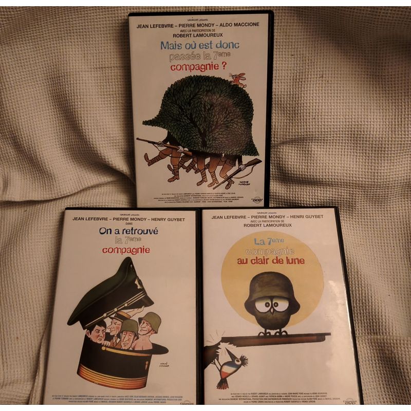 La Septième Compagnie Pack 3 Films DVD VF Lamoureux Lefèbvre Maccione