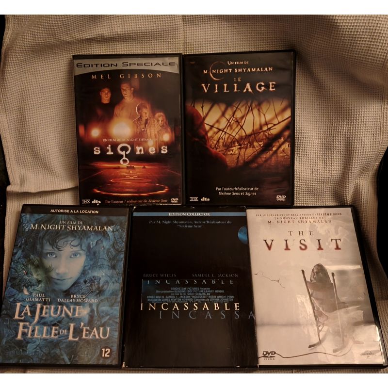 M. Night Shyamalan Pack 5 Films 6 DVD VF Incassable Signes Le village La jeune fille de l'eau