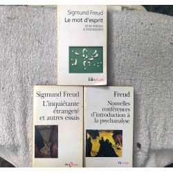 Pack 3 Livres Sigmund Freud L'inquiétante étrangeté et autres essais Nouvelles conférences d'introduction à la
