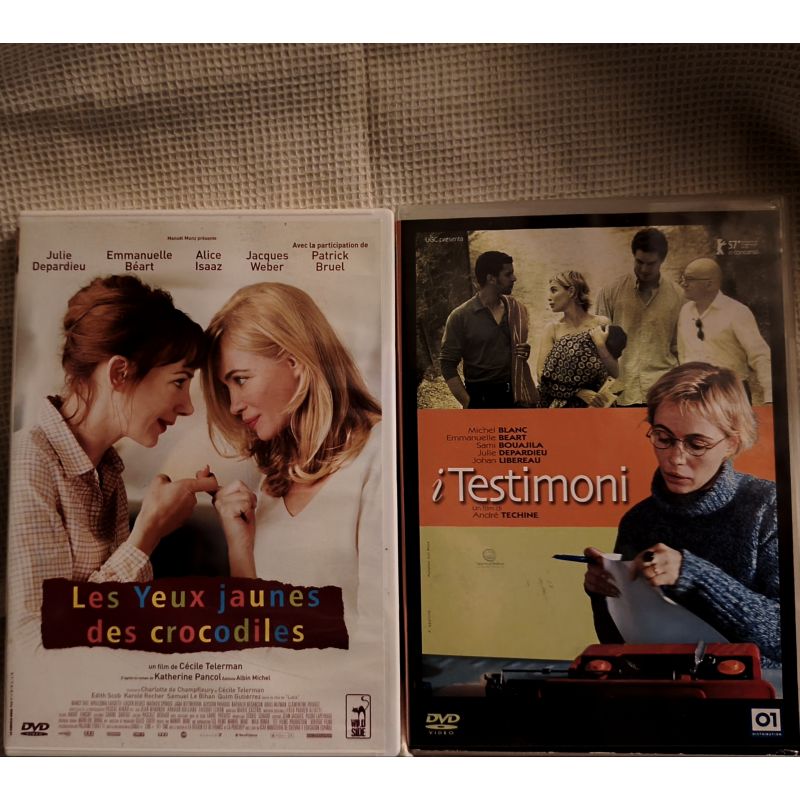 Emmanuelle Béart Pack 2 Films DVD VF Les Témoins Les yeux jaunes du crocodile