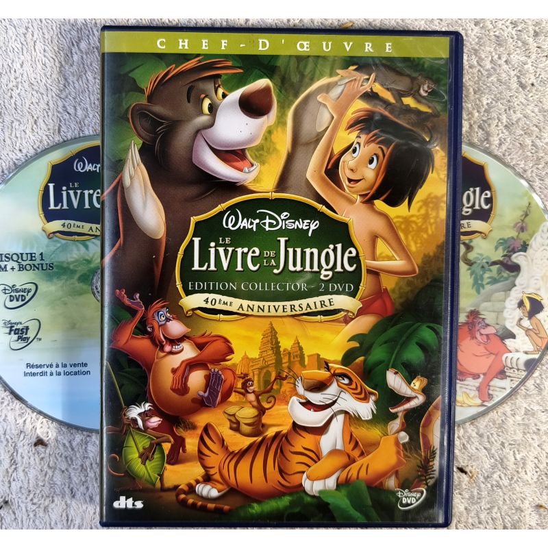 Le livre de la jungle Film Collector 2 DVD VF 1967 Animation Walt Disney  Numéro 22