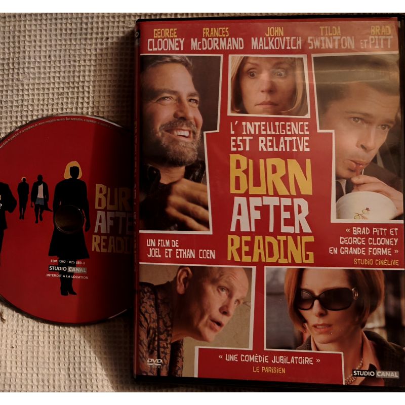 Burn after reading - Frères Coen Brad Pitt Clooney Malkovich Film DVD VF 2008