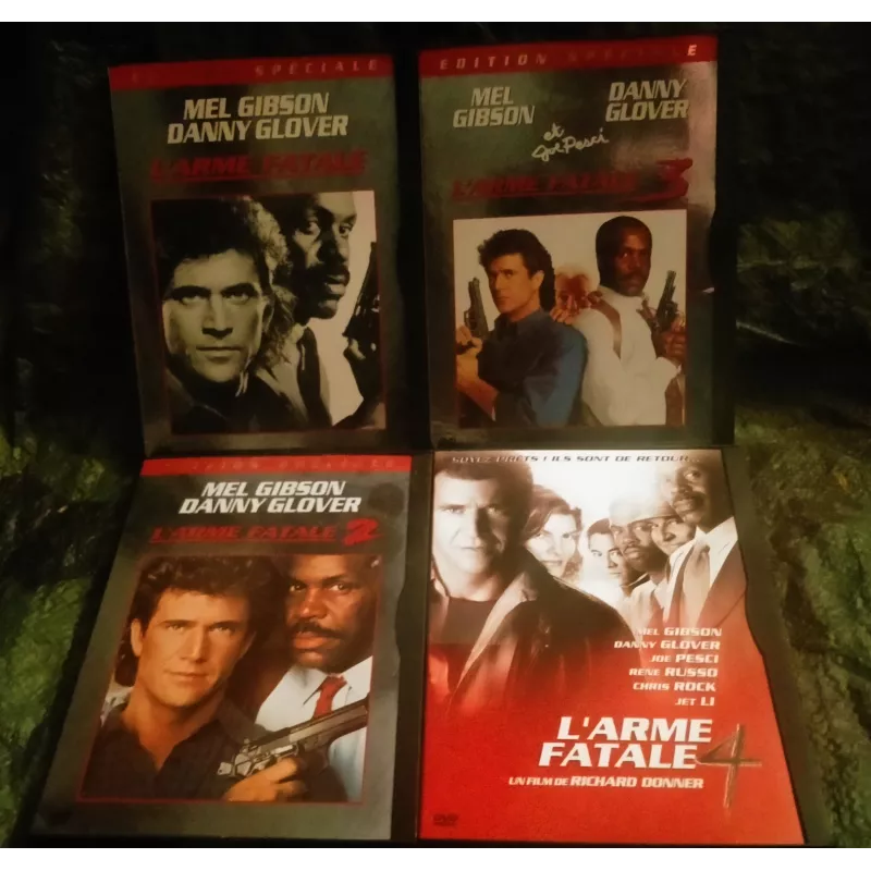 L'arme fatale Pack Quadrilogie 4 Films DVD VF Donner Gibson Glover Pesci Jet Li