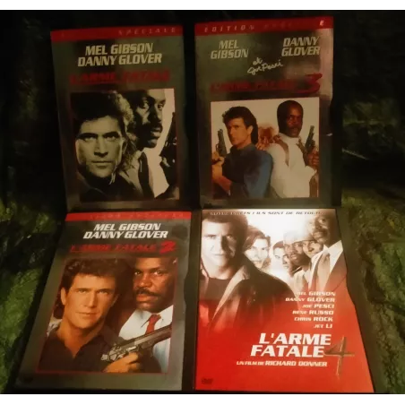 L'arme fatale Pack Quadrilogie 4 Films DVD VF Donner Gibson Glover Pesci Jet Li