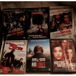 Samuel L. Jackson Pack 9 Films DVD VF Des serpents dans l'avion Le 51ème état Instincts meurtriers Peur bleue