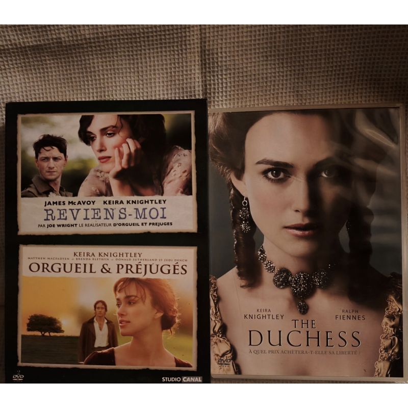 Keira Knightley Pack 3 Films DVD VF Orgueil et préjugés + Reviens-moi The duchess