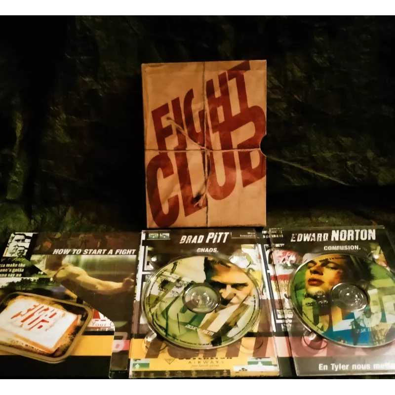 Fight club - Fincher Brad Pitt Norton Film Coffret Collector 2 DVD VF 1999
