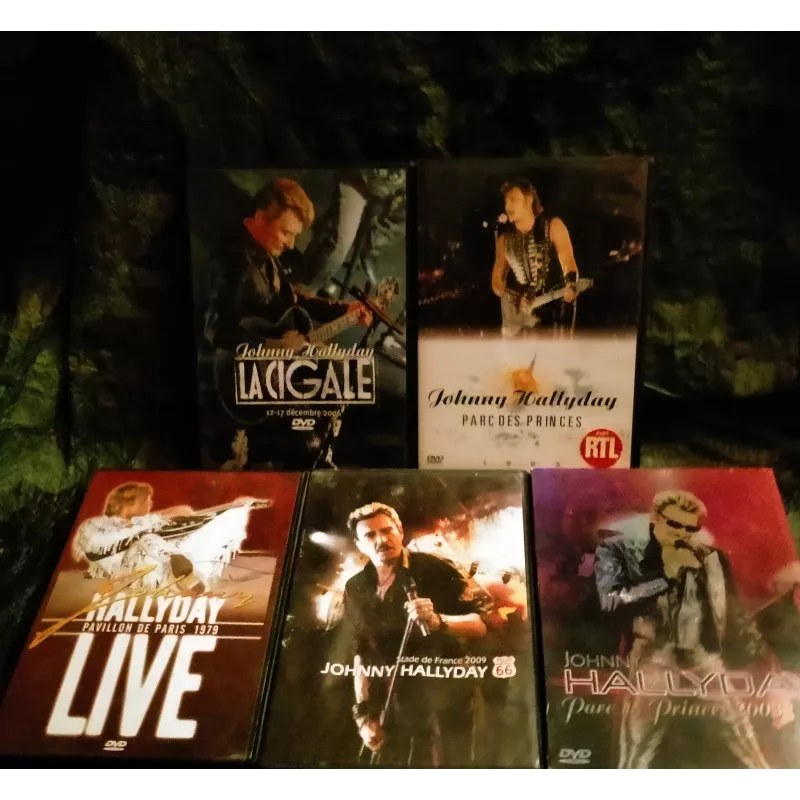 Johnny Hallyday Pack 6 DVD Musicaux