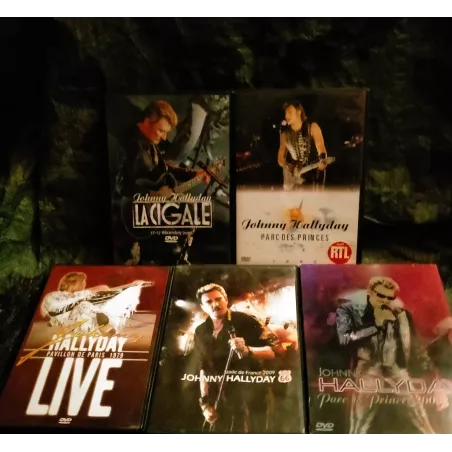Johnny Hallyday Pack 6 DVD Musicaux