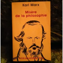 Misère de la philosophie - Karl Marx - Livre