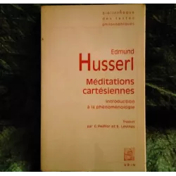Méditations cartésiennes - Edmund Husserl  Livre
