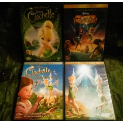 La fée Clochette Pack 4 Films DVD Animation Walt Disney