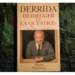 Heidegger et la question - Jacques Derrida  Livre